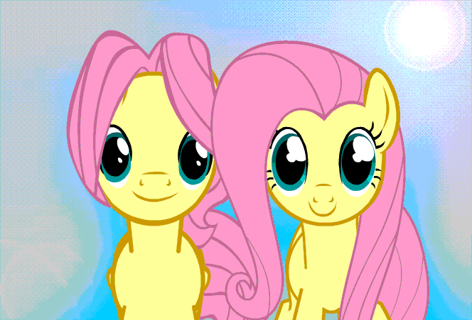 Size: 664x451 | Tagged: safe, artist:mytatsur, character:fluttershy, adorascotch, animated, butterscotch, cute, rule 63, rule63betes, smiling