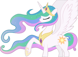 Size: 8178x6042 | Tagged: dead source, safe, artist:bronyfang, artist:tim015, character:princess celestia, species:pony, .ai available, absurd resolution, female, mare, simple background, solo, transparent background, vector