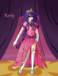 Size: 2549x3357 | Tagged: safe, artist:manhunterj, character:rarity, clothing, dress, high res, humanized