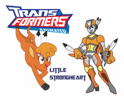 Size: 3300x2550 | Tagged: safe, artist:inspectornills, character:little strongheart, crossover, indigenous, solo, transformares, transformers, transformers animated