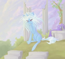 Size: 1273x1159 | Tagged: safe, artist:v-invidia, character:trixie, ruins, smiling