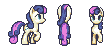 Size: 112x48 | Tagged: dead source, safe, artist:pix3m, character:bon bon, character:sweetie drops, species:earth pony, species:pony, animated, female, hooves, mare, pixel art, simple background, solo, sprite, transparent background, trotting