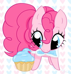 Size: 1362x1421 | Tagged: safe, artist:steffy-beff, character:pinkie pie, cupcake, food