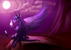 Size: 1024x719 | Tagged: safe, artist:xormak, character:twilight sparkle, character:twilight sparkle (alicorn), species:alicorn, species:draconequus, species swap