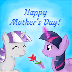 Size: 900x900 | Tagged: safe, artist:chanceyb, character:twilight sparkle, character:twilight sparkle (alicorn), character:twilight velvet, species:alicorn, species:pony, female, flower, mare, mother's day