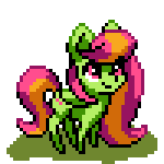 Size: 150x150 | Tagged: safe, artist:pix3m, oc, oc only, oc:tulipa, species:pegasus, species:pony, animated, cute, dawwww, daydream, eyes closed, flower, heart, horses doing horse things, ocbetes, pawing, pawing the ground, pixel art, raised hoof, smelling, smiling, sniffing, solo, sprite, thought bubble, walking