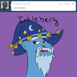 Size: 1000x1000 | Tagged: safe, artist:inkeed, artist:squiby-327, character:star swirl the bearded, ask, ask posey, dinkleberg, male, solo, the fairly oddparents, tumblr