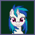 Size: 124x124 | Tagged: safe, artist:herooftime1000, character:dj pon-3, character:vinyl scratch, animated, blinking, female, octavia in the underworld's cello, pixel art