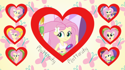 Size: 2560x1440 | Tagged: safe, artist:sonork91, character:fluttershy, equestria girls:rainbow rocks, g4, my little pony: equestria girls, my little pony:equestria girls, cutie mark, heart, waifu, wallpaper