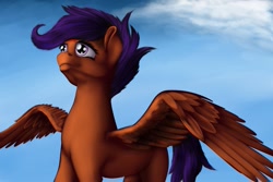 Size: 1095x730 | Tagged: safe, artist:xormak, character:scootaloo, species:pegasus, species:pony, female, older, solo