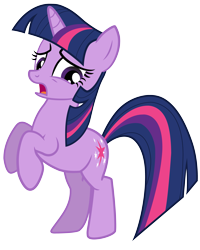 Size: 3457x4328 | Tagged: safe, artist:kwark85, character:twilight sparkle, character:twilight sparkle (unicorn), species:pony, species:unicorn, female, rearing, simple background, solo, standing on two hooves, transparent background, vector