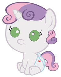 Size: 2184x2760 | Tagged: safe, artist:megarainbowdash2000, character:sweetie belle, species:pony, baby, baby belle, baby pony, cloth diaper, cute, dawwww, diaper, diapered, diapered filly, female, filly, foal, safety pin, solo, white diaper