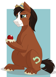 Size: 1440x1980 | Tagged: safe, artist:itstaylor-made, character:trouble shoes, episode:appleoosa's most wanted, g4, my little pony: friendship is magic, clown nose, crying, cute, male, solo, troublebetes