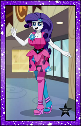 Size: 800x1239 | Tagged: safe, artist:sonork91, character:rarity, episode:life is a runway, equestria girls:rainbow rocks, g4, my little pony: equestria girls, my little pony:equestria girls, breasts, busty rarity, canterlot high, clothing, dress, female, solo, watermark