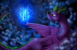 Size: 1600x1035 | Tagged: safe, artist:xormak, character:spike, implied rarity, male, older, solo