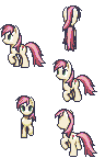 Size: 96x144 | Tagged: safe, artist:pix3m, character:roseluck, animated, female, pixel art, simple background, sprite, transparent background, trotting