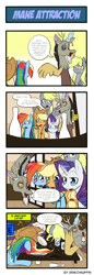 Size: 660x1914 | Tagged: safe, artist:reikomuffin, character:applejack, character:derpy hooves, character:discord, character:rainbow dash, character:rarity, species:pegasus, species:pony, comic, female, mare