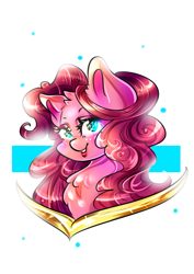 Size: 2893x4092 | Tagged: safe, artist:minamikoboyasy, character:pinkie pie, chest fluff, female, portrait, smiling, solo