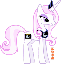 Size: 869x919 | Tagged: safe, artist:roger334, character:fleur-de-lis, clothing, costume, crown, fake cutie mark, female, necklace, simple background, smiling, solo, stuntmare, transparent background