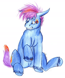 Size: 1551x1855 | Tagged: safe, artist:animagicworld, character:spike, character:spike (g3), g3, male, ponified, ponified spike, solo, species swap, traditional art