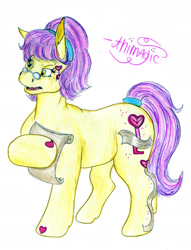 Size: 1359x1777 | Tagged: safe, artist:animagicworld, character:mayor flitter flutter, g3, female, solo, traditional art