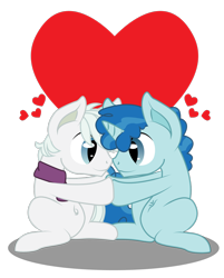 Size: 1600x1991 | Tagged: safe, artist:dr-whiskey, character:double diamond, character:party favor, species:earth pony, species:pony, species:unicorn, belly button, clothing, cute, double dawwmond, favorbetes, gay, heart, male, partydiamond, scarf, shipping