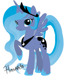 Size: 446x520 | Tagged: safe, artist:hinoraito, character:princess luna, species:alicorn, species:pony, female, mare, raised hoof, simple background, solo, transparent background