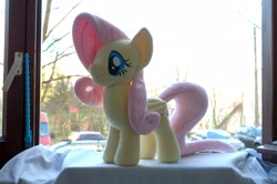 Size: 2048x1362 | Tagged: safe, artist:egalgay, character:fluttershy, cutie mark, handmade, irl, my little pony, photo, plushie, solo, toy