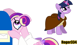 Size: 1922x1129 | Tagged: safe, artist:roger334, character:princess cadance, character:twilight sparkle, clothing, cosplay, costume, crossover, group, jedi knight, mailbox, parody, princess leia, sad, simple background, star wars, star wars: the force awakens, transparent background