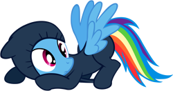 Size: 6466x3426 | Tagged: safe, artist:greenmachine987, character:rainbow dash, episode:read it and weep, g4, my little pony: friendship is magic, catsuit, female, simple background, solo, transparent background, vector