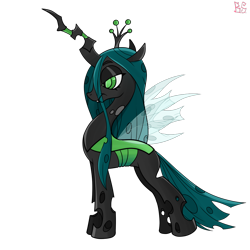 Size: 1024x1024 | Tagged: safe, artist:briarspark, character:queen chrysalis, species:changeling, changeling queen, female, solo