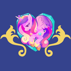 Size: 1280x1280 | Tagged: safe, artist:sharmie, character:princess cadance, chibi, cutie mark, female, smiling, solo