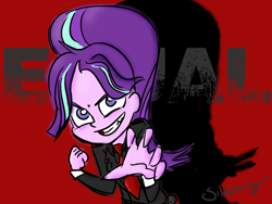 Size: 10164x7625 | Tagged: safe, artist:silverwing, character:starlight glimmer, my little pony:equestria girls, absurd resolution, clothing, color, evil, female, military, sketch, smiling, solo, starlight himmler, uniform