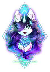 Size: 2893x4092 | Tagged: safe, artist:minamikoboyasy, character:rarity, species:pony, species:unicorn, bust, female, mare, simple background, smiling, solo, transparent background