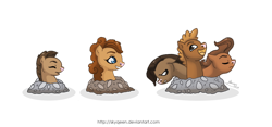 Size: 1280x600 | Tagged: safe, artist:almairis, species:earth pony, species:pony, colt, crossover, diglett, dugtrio, evolution chart, family, female, foal, male, mare, multiple heads, pokémon, ponified, ponymon, simple background, stallion, three heads, transparent background, trio