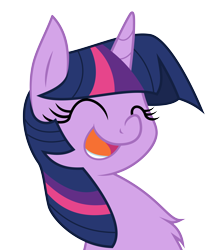 Size: 7000x8000 | Tagged: dead source, safe, artist:leadhooves, artist:mamandil, character:twilight sparkle, species:pony, species:unicorn, absurd resolution, bust, chest fluff, female, happy, simple background, solo, transparent background, vector
