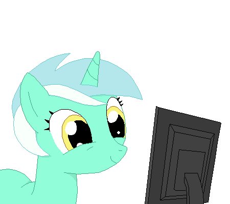 Size: 450x400 | Tagged: safe, artist:tomdantherock, character:lyra heartstrings, species:pony, species:unicorn, animated, computer, female, gif, internet, mare, mood swing, simple background, smiling, solo, transparent background