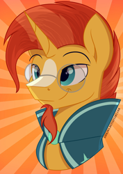 Size: 1024x1448 | Tagged: safe, artist:aidraws, character:sunburst, episode:the crystalling, g4, my little pony: friendship is magic, glasses, goatee, looking at you, male, portrait, solo, stupid sexy sunburst