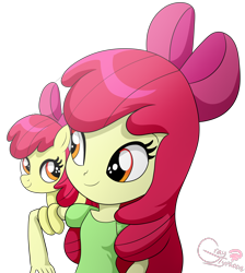 Size: 1700x1900 | Tagged: safe, artist:graytyphoon, character:apple bloom, my little pony:equestria girls, human ponidox, ponidox, simple background, transparent background