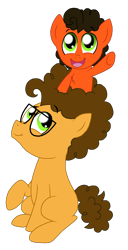 Size: 1024x2007 | Tagged: safe, artist:crazynutbob, character:cheese sandwich, oc, oc:tomato sandwich, species:pony, brothers, colt, cute, diacheeses, male, siblings, waving, younger