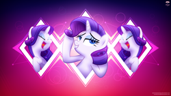 Size: 1920x1080 | Tagged: safe, artist:adrianimpalamata, artist:iphstich, artist:minhbuinhat99, artist:the-crusius, character:rarity, bedroom eyes, collaboration, fabulous, pose, signature, vector, wallpaper