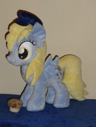 Size: 480x640 | Tagged: safe, artist:whitedove-creations, character:derpy hooves, clothing, female, filly, hat, irl, muffin, photo, plushie, solo