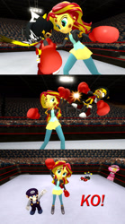 Size: 1280x2304 | Tagged: safe, artist:migueruchan, edit, character:sunset shimmer, my little pony:equestria girls, 3d, boxing, boxing gloves, boxing ring, crossover, gmod, honey the cat, knock out, mario, princess peach, punch out, recolor, sega, sonic the hedgehog (series), super mario bros.