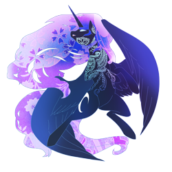 Size: 3500x3500 | Tagged: safe, artist:bigbuxart, character:princess luna, species:pony, bipedal, female, glowing eyes, open mouth, simple background, solo, spread wings, transparent background, wings