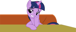 Size: 1803x767 | Tagged: safe, artist:keronianniroro, character:twilight sparkle, character:twilight sparkle (alicorn), species:alicorn, species:pony, episode:the saddle row review, g4, my little pony: friendship is magic, bedroom eyes, female, mare, simple background, sitting, solo, table, transparent background, vector