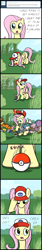 Size: 670x3980 | Tagged: safe, artist:flavinbagel, character:fluttershy, species:pegasus, species:pony, ask, ask gamer ponies, charizard, comic, crossover, female, geodude, homestar runner, koffing, mare, pidgey, pokémon, the cheat