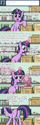 Size: 650x1999 | Tagged: safe, artist:flavinbagel, character:twilight sparkle, species:pony, species:unicorn, ask, ask gamer ponies, female, mare, plot, solo