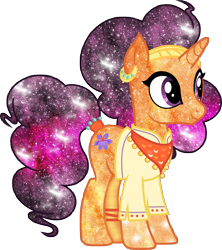 Size: 4449x5000 | Tagged: safe, artist:baumkuchenpony, artist:xxdigiradiancexx, character:saffron masala, episode:spice up your life, g4, my little pony: friendship is magic, absurd resolution, female, galaxy, galaxy mane, simple background, solo, stars, transparent background, vector