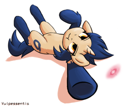 Size: 1096x922 | Tagged: safe, artist:vulpessentia, oc, oc only, oc:σ, behaving like a cat, laser pointer, solo