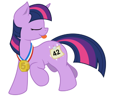 Size: 5000x4000 | Tagged: safe, artist:mamandil, character:twilight sparkle, character:twilight sparkle (unicorn), species:pony, species:unicorn, episode:fall weather friends, g4, my little pony: friendship is magic, female, mare, medal, race, simple background, solo, tongue out, transparent background, vector